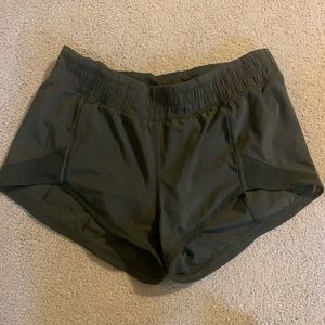 Green lulu lemon shorts